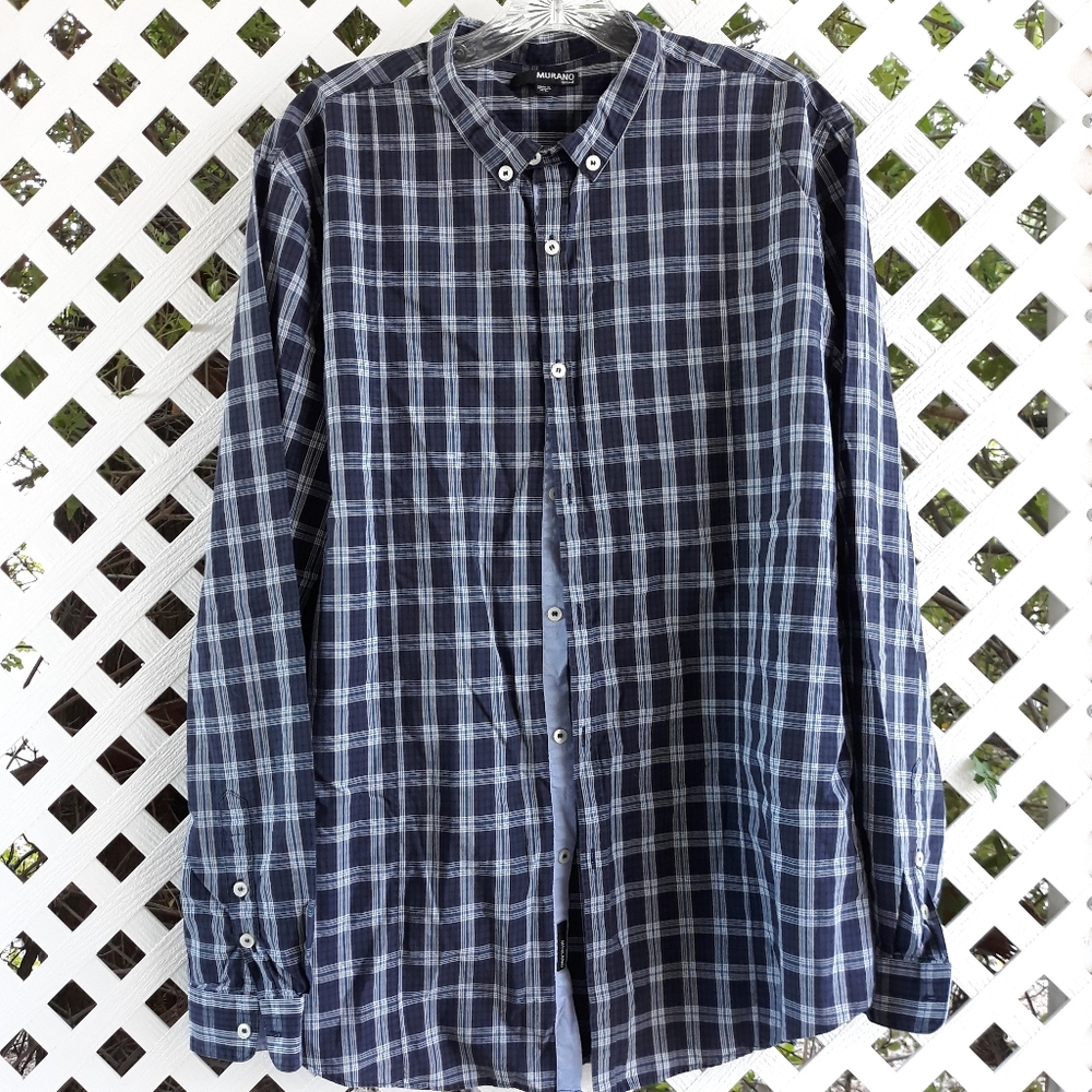 Murano Fitted Mens Long Sleeve Shirt XL